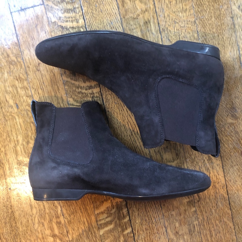 Donald J Pliner Suede Chelsea Boots